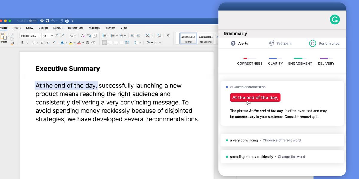 does grammarly work for word for mac